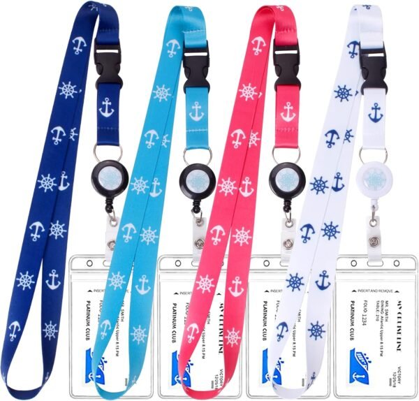 Retractable Waterproof Lanyard with ID Badge Reel Holder & Detachable Buckle for... - Image 2