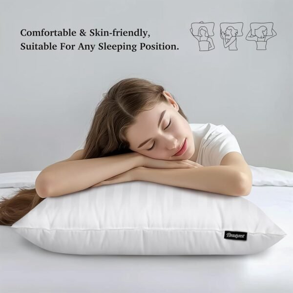 Beautyrest Fluffy Hotel Collection Luxury Goose Feathers Medium Firm Hypoallerge... - Image 4