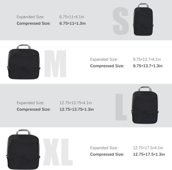 4 Set Compression Packing Cubes Travel - Travel Accessories Expandable Packing O... - Image 6