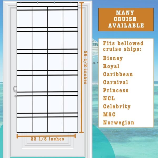 Cruise Essentials Over the Door Shoe Organizer Holder Magnetic Hooks for Cabin,D... - Image 7