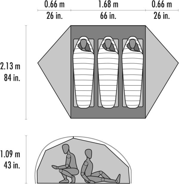 MSR Freelite 3-Person Ultralight Backpacking Tent - Image 5