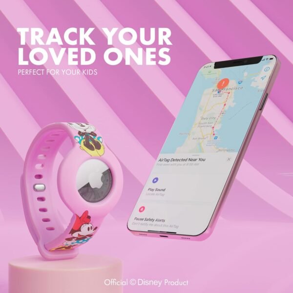 Disney WristBand for Apple AirTag Universal Fit and Adjustable Soft Durable Sili... - Image 4