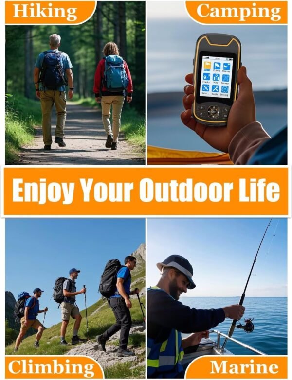 A8 Handheld GPS for Hiking, Rugged and Waterproof Handheld GPS Navigator, 3.2" S... - Image 10