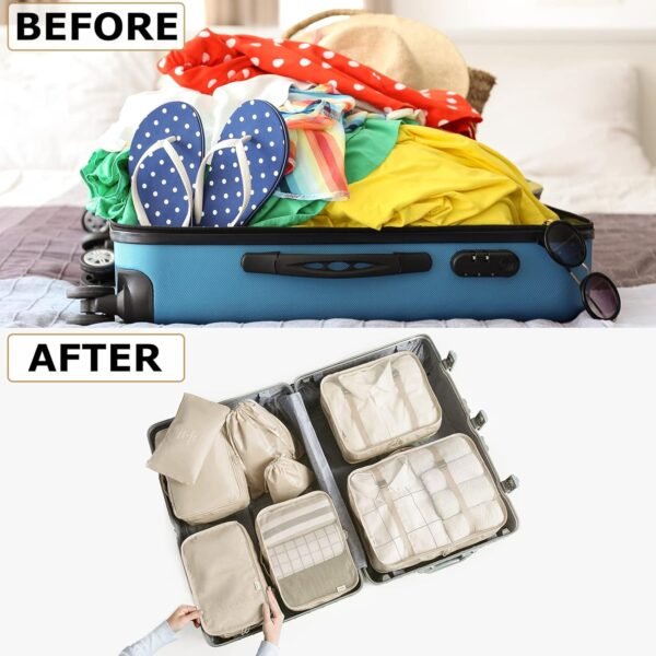 8 Set Packing Cubes for Suitcases Travel Luggage Packing Organizers,Travel Acces... - Image 4