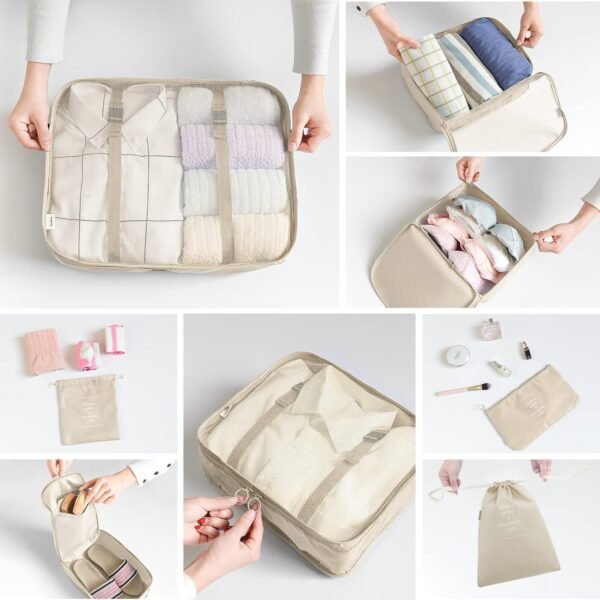 8 Set Packing Cubes for Suitcases Travel Luggage Packing Organizers,Travel Acces... - Image 5