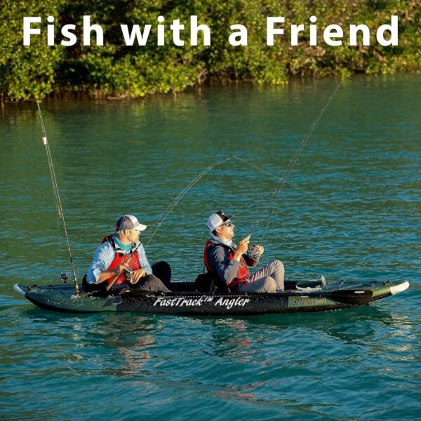 385FTA Fasttrack Angler 1–2-Person Inflatable Hunter Green Fishing Kayak-Externa... - Image 3