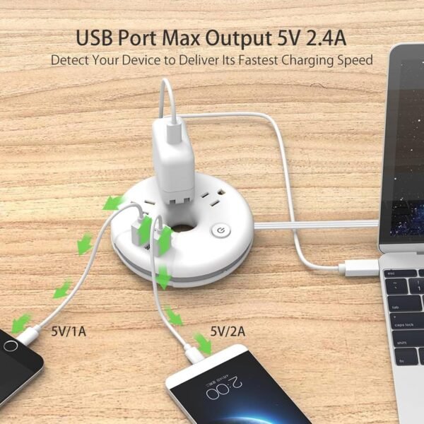 Travel Power Strip, NTONPOWER 3 Outlets 3 USB(1 USB C) Cruise Approved Power Str... - Image 4