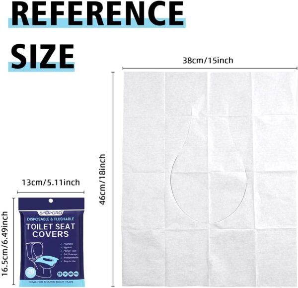 XL 100PCS Toilet Seat Covers Disposable - Flushable Paper Toilet Seat Cover is T... - Image 3