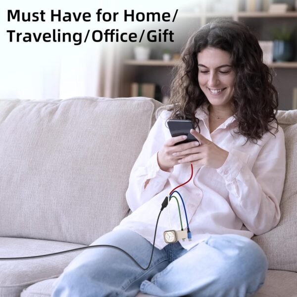 Travel 4 in 1 iWatch & iPhone Charger,Multi Charging Cable for Apple Watch Charg... - Image 7