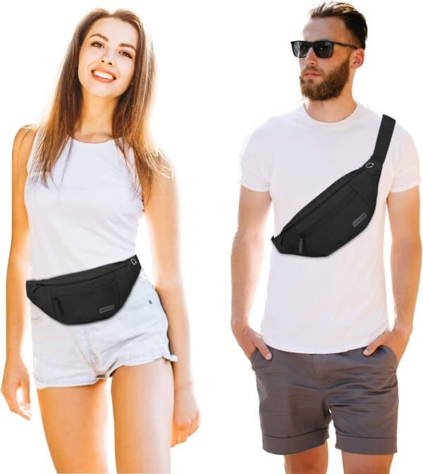 MAXTOP Large Crossbody Fanny Pack with 4-Zipper Pockets,Gifts for Enjoy Sports F... - Image 3