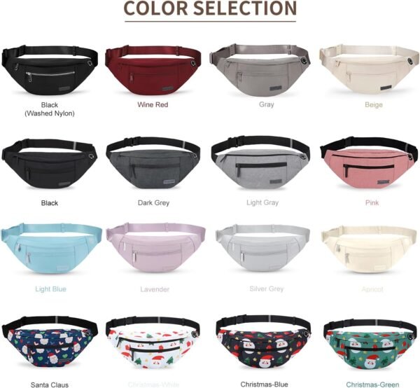 MAXTOP Large Crossbody Fanny Pack with 4-Zipper Pockets,Gifts for Enjoy Sports F... - Image 7