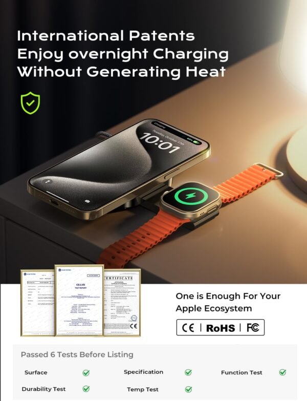 LISEN for MagSafe Charger Stand for iPhone Magnetic Apple Watch Airpods Charging... - Image 9
