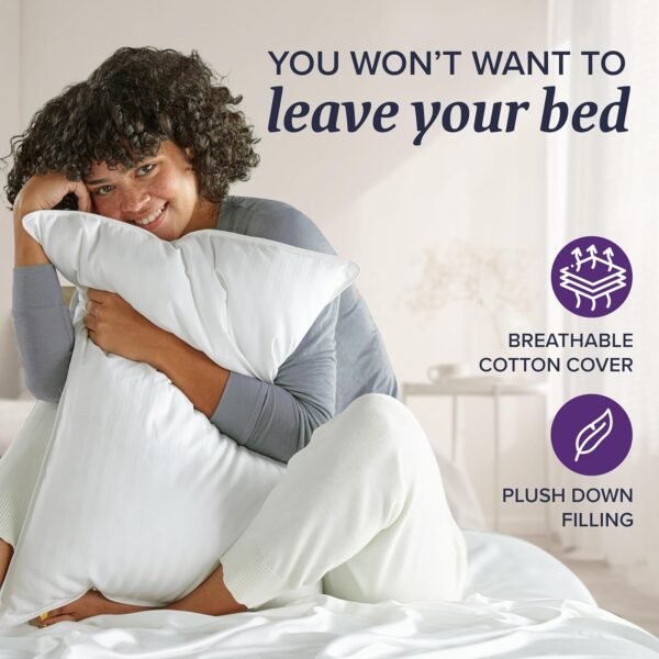 Beckham Hotel Collection Bed Pillows Queen/Standard Size Set of 2 - Down Pillow ... - Image 6