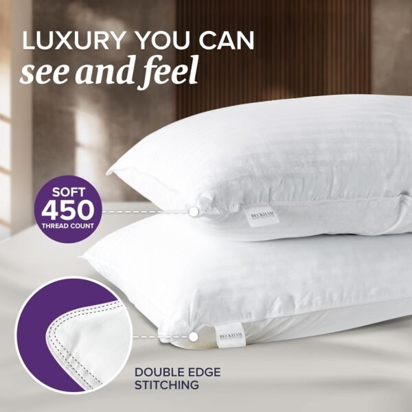 Beckham Hotel Collection Bed Pillows Queen/Standard Size Set of 2 - Down Pillow ... - Image 7