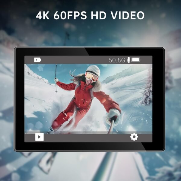 4K60FPS 30MP Action Camera with Front LCD and Touch Rear Screens, Underwater Cam... - Image 4