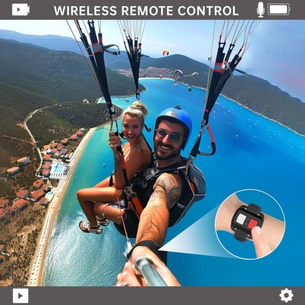 4K60FPS 30MP Action Camera with Front LCD and Touch Rear Screens, Underwater Cam... - Image 8