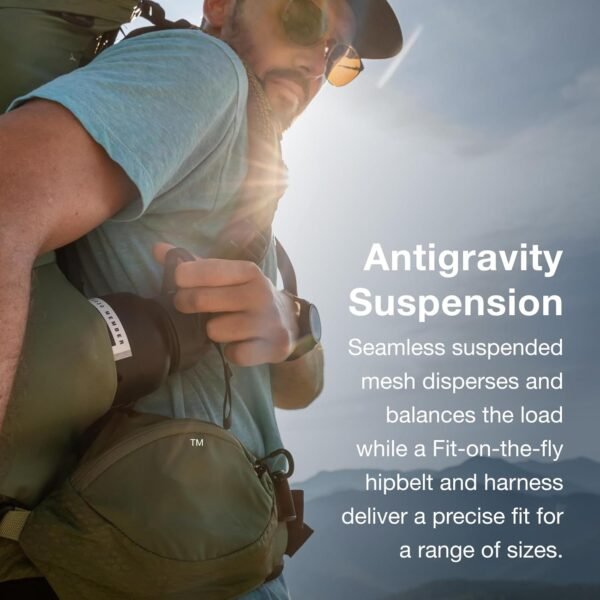 Osprey Atmos AG 65L Men's Backpacking Backpack, Black, L/XL - Image 4