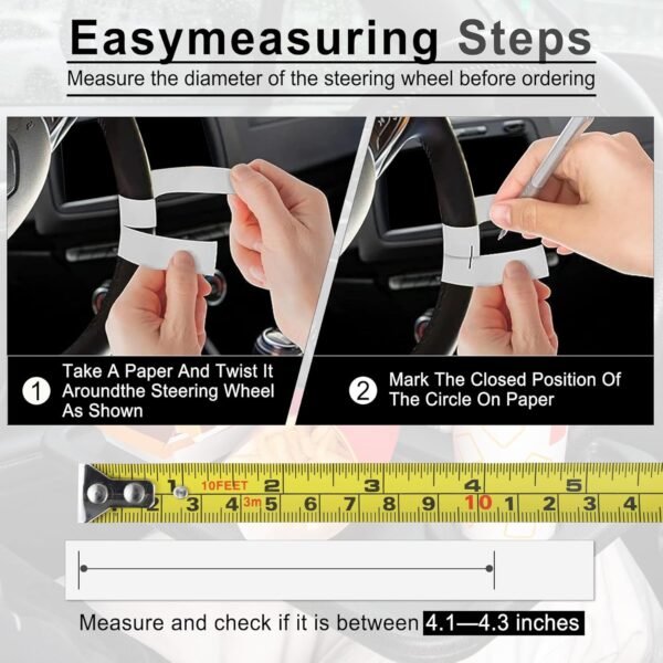 JUSTTOP Car Steering Wheel Desk for Laptop,Multipurpose Travel Car Accessories, ... - Image 4