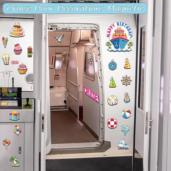 Happy Birthday Decorations Birthday Cruise Door Magnets Decorations Funny Cruise... - Image 5