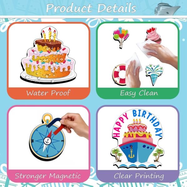 Happy Birthday Decorations Birthday Cruise Door Magnets Decorations Funny Cruise... - Image 6