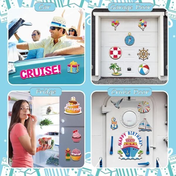 Happy Birthday Decorations Birthday Cruise Door Magnets Decorations Funny Cruise... - Image 7