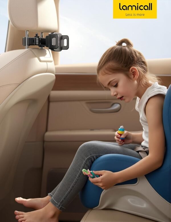 Lamicall Car Headrest Tablet Holder - [3 in 1 Extension Arm] Adjustable Tablet C... - Image 8