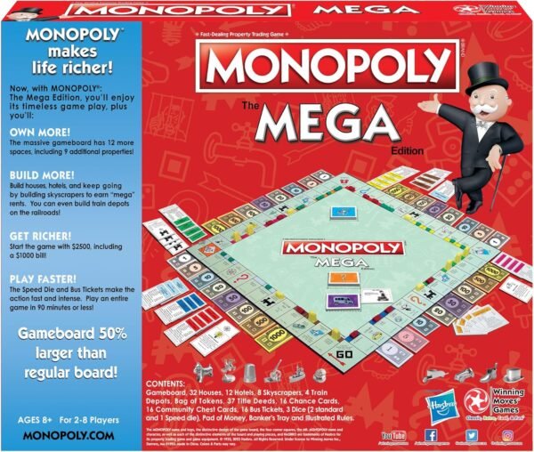 Monopoly The Mega Edition by Winning Moves Games USA, a Bigger and Faster Versio... - Image 4