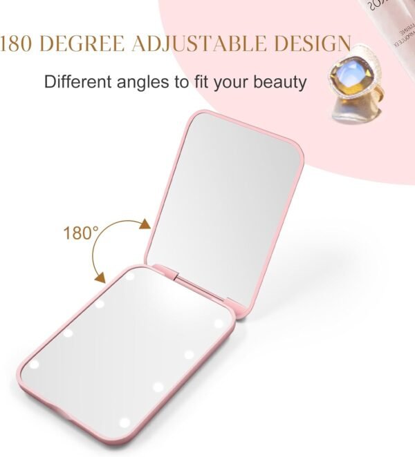 Compact Mirror, 1X/3X Magnification LED Pocket Mirror with Nternal BIattery, Min... - Image 7