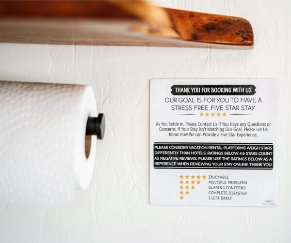 White & Black Airbnb Review Fridge Magnet, VRBO Airbnb Essentials for Hosts, Air... - Image 6