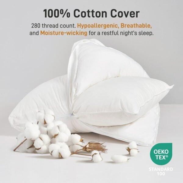 Firm Cooling Pillows Standard/Queen Size Set of 2-Hotel Luxury-Adjustable Firmne... - Image 3