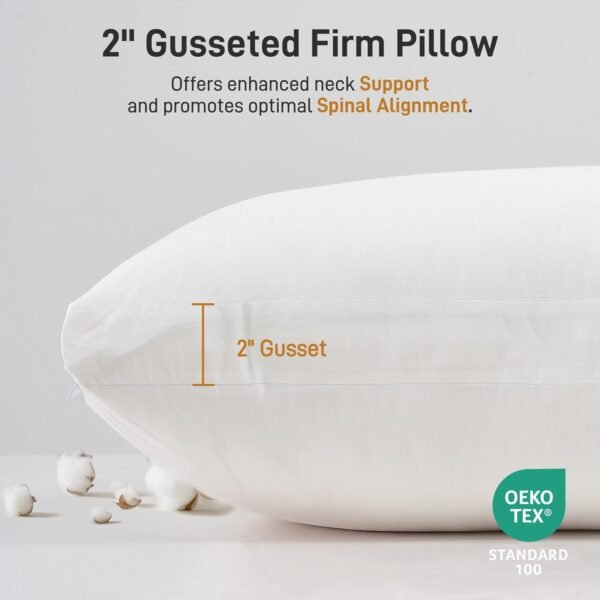 Firm Cooling Pillows Standard/Queen Size Set of 2-Hotel Luxury-Adjustable Firmne... - Image 5