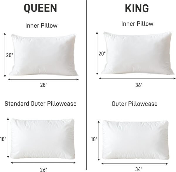 Firm Cooling Pillows Standard/Queen Size Set of 2-Hotel Luxury-Adjustable Firmne... - Image 7