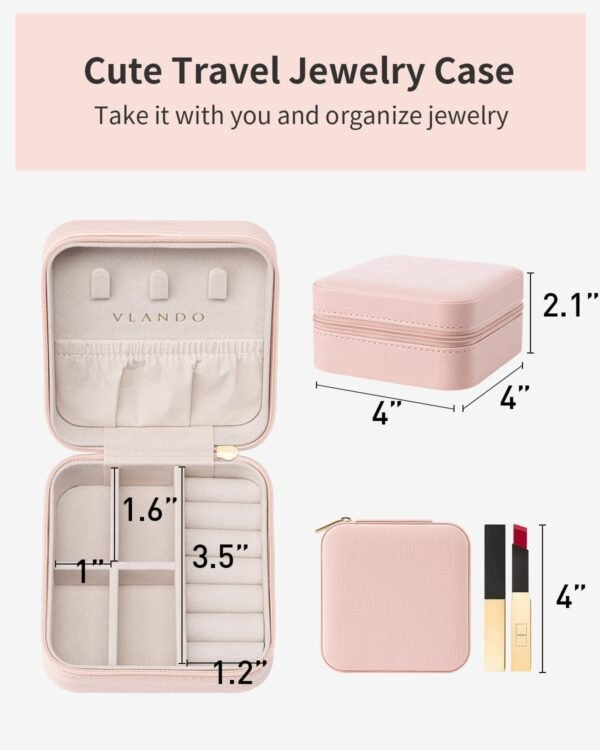 Vlando Travel Jewelry Case - Teacher Appreciation Gifts - Small Jewelry Travel O... - Image 6