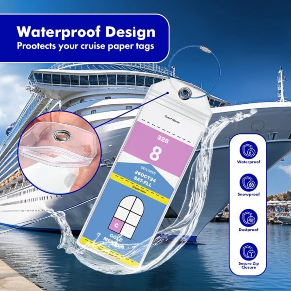 Cruise Luggage Tag Holders for Royal Caribbean and Celebrity Cruise Lines (Set o... - Image 4