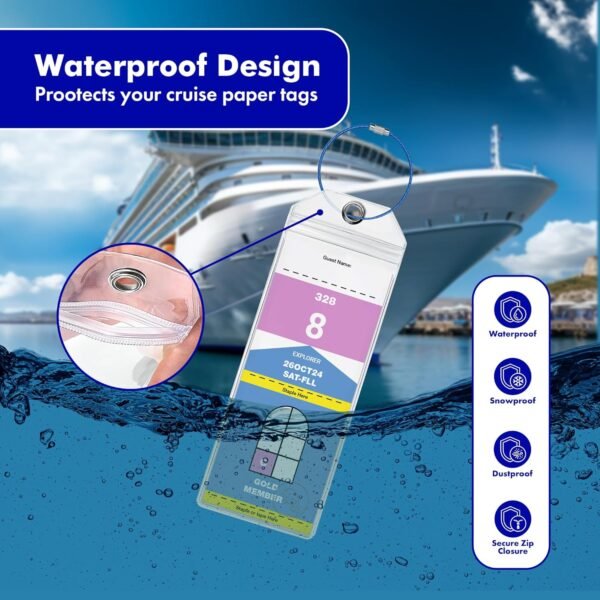 Cruise Luggage Tag Holders for Royal Caribbean and Celebrity Cruise Lines (Set o... - Image 10