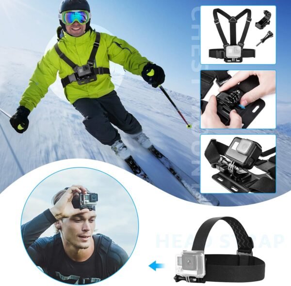 Luxebell Accessories Kit for AKASO EK5000 EK7000 4K WiFi Action Camera GoPro Her... - Image 4
