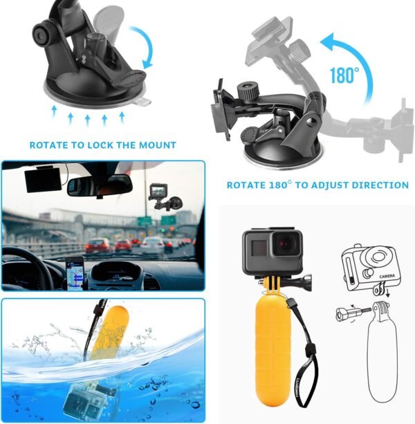 Luxebell Accessories Kit for AKASO EK5000 EK7000 4K WiFi Action Camera GoPro Her... - Image 5