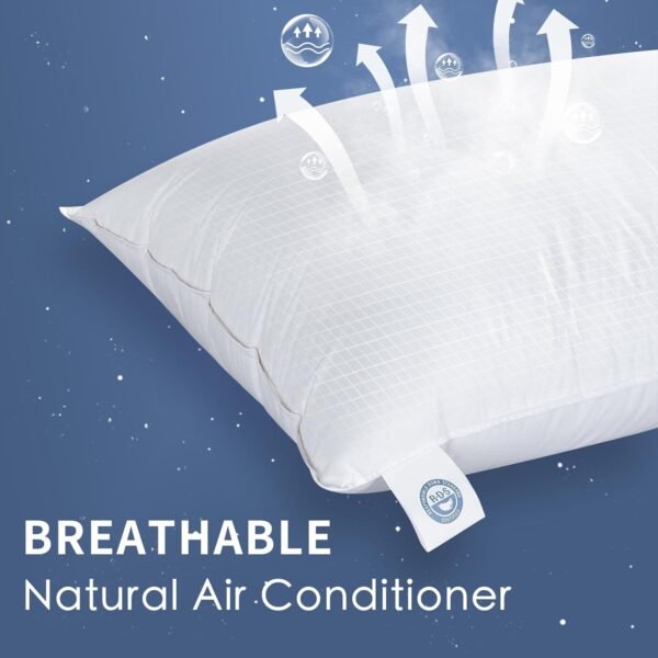 Luxury Canadian White Goose Down Pillow Queen - 900+ Fill Power, Soft Down Pillo... - Image 7