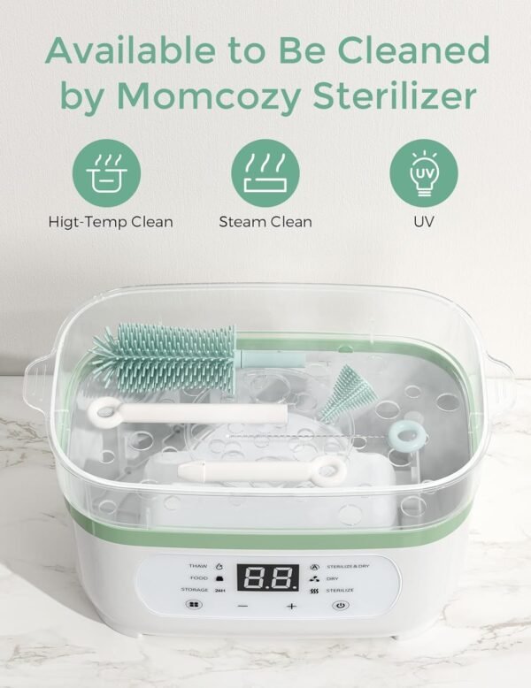 Momcozy Bottle Brush Set - Baby Bottle Cleaner Kit with Silicone Brush, Nipple B... - Image 7