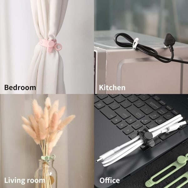 [20Park]UMUST Silicone Cable Ties,Reusable Cable Management Organizer, Multipurp... - Image 6
