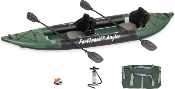 385FTA Fasttrack Angler 1–2-Person Inflatable Hunter Green Fishing Kayak-Externa... - Image 2