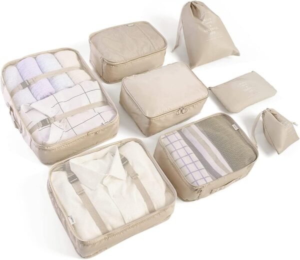 8 Set Packing Cubes for Suitcases Travel Luggage Packing Organizers,Travel Acces... - Image 2