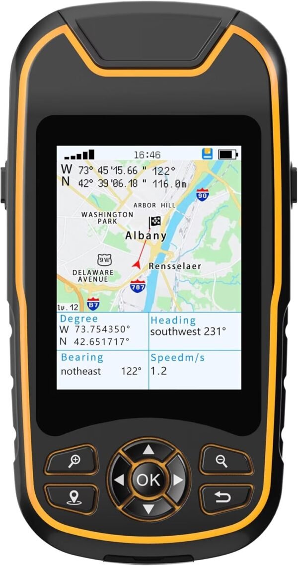 A8 Handheld GPS for Hiking, Rugged and Waterproof Handheld GPS Navigator, 3.2" S... - Image 2