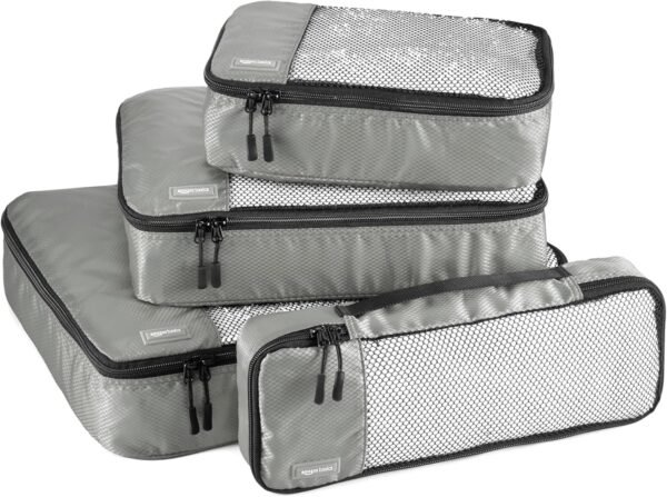 Amazon Basics Lightweight Packing Cubes Travel Organizer Set with Double Zipper,... - Image 2