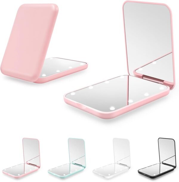 Compact Mirror, 1X/3X Magnification LED Pocket Mirror with Nternal BIattery, Min... - Image 2