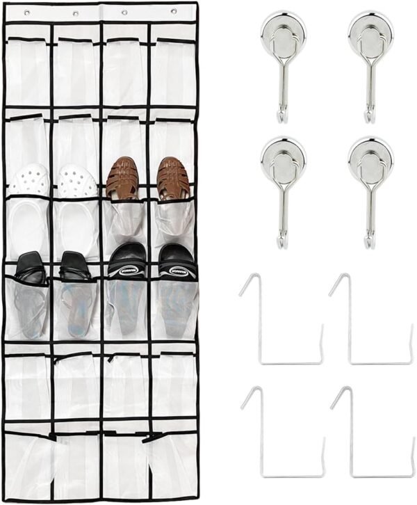 Cruise Essentials Over the Door Shoe Organizer Holder Magnetic Hooks for Cabin,D... - Image 2