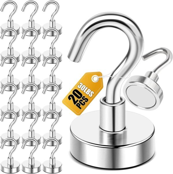 DIYMAG Magnetic Hooks, 30lbs+ Magnet Hook 2025 Cruise Cabin Ship Essentials Heav... - Image 2