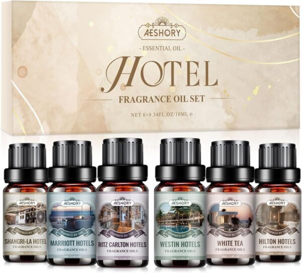 Hotel Diffuser Oils Gift Set - 6x10ML Luxury Fragrance Oil Blend, Hotel Scent Es... - Image 2