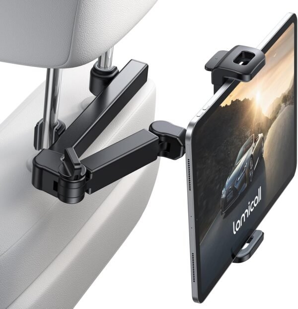 Lamicall Car Headrest Tablet Holder - [3 in 1 Extension Arm] Adjustable Tablet C... - Image 2
