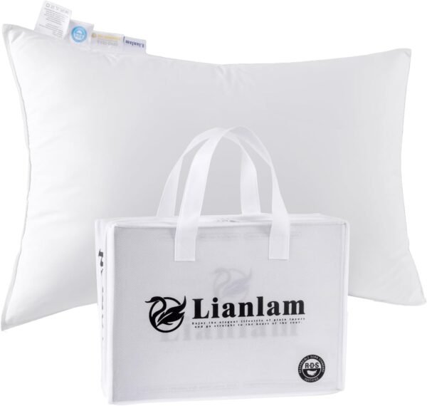 Luxury Canadian White Goose Down Pillow Queen - 900+ Fill Power, Soft Down Pillo... - Image 2